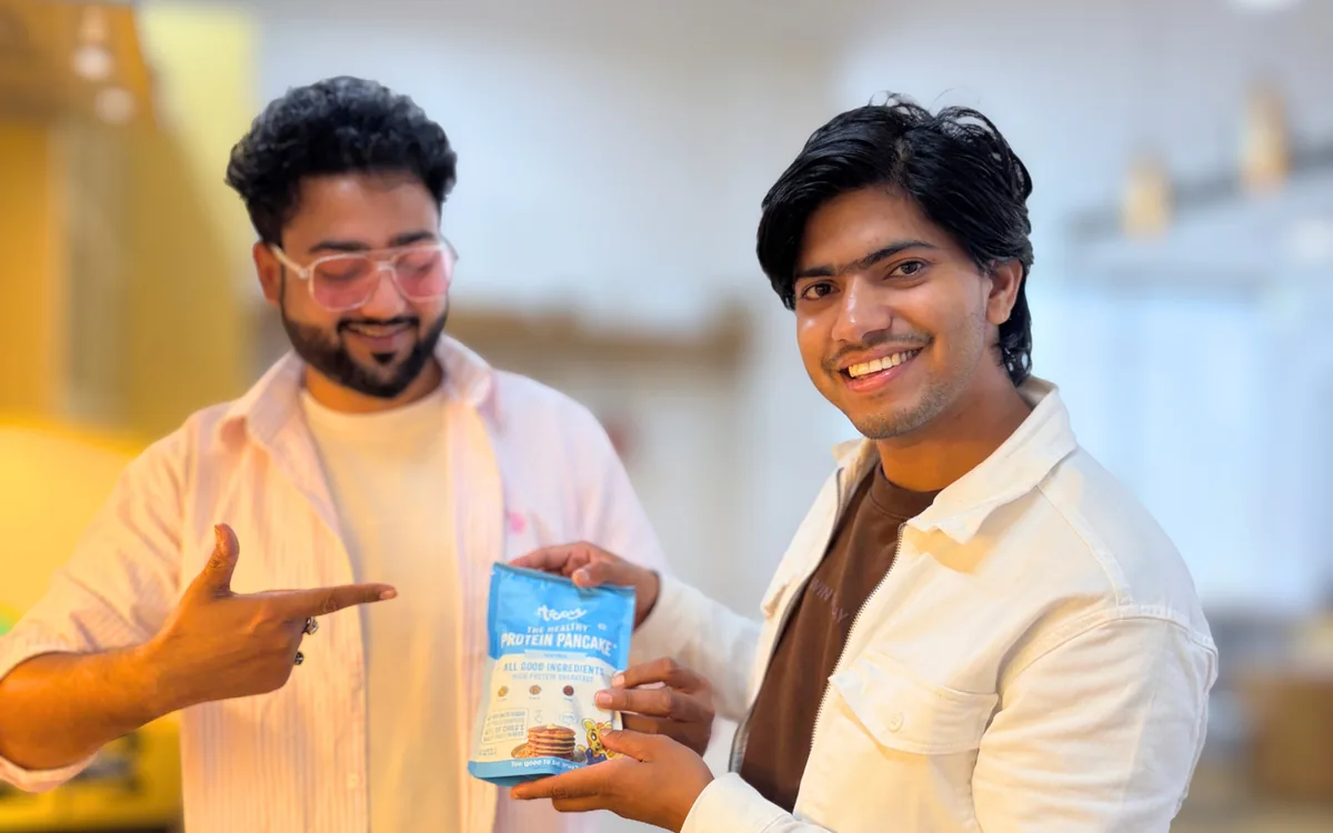 A branded content still from Mishram Media campaign material, showing a Troovy product presented to camera